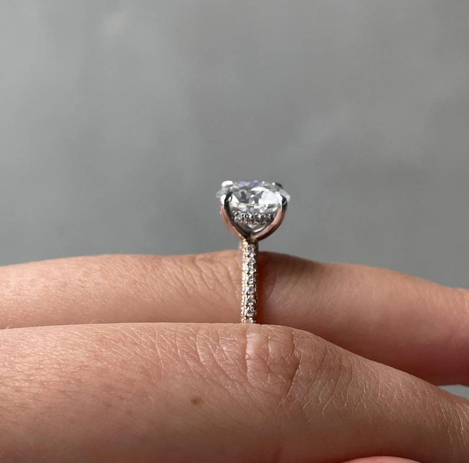 3.60tcw Round Lab Diamond Hidden Halo Engagement Ring | IGI Certified | D-E-F | VVS–VS