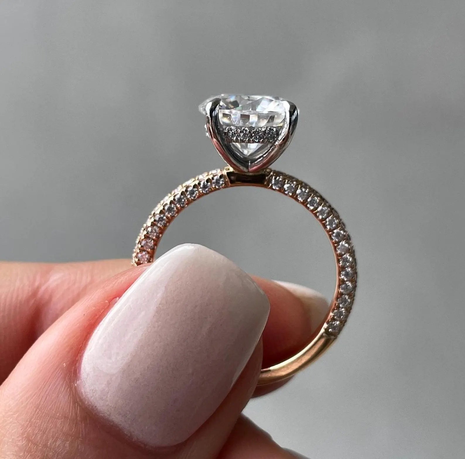 3.60tcw Round Lab Diamond Hidden Halo Engagement Ring | IGI Certified | D-E-F | VVS–VS