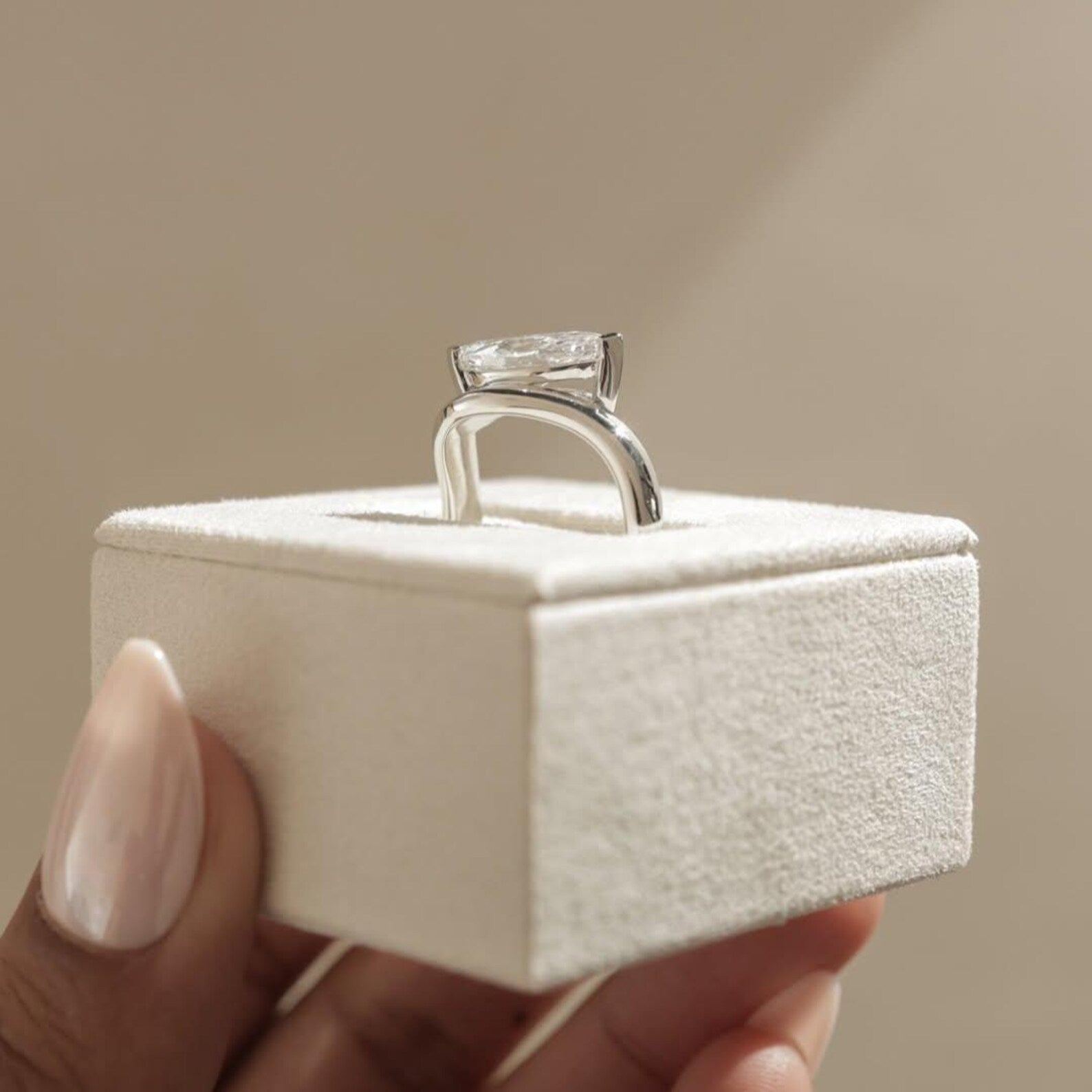 1.50ct Marquise Lab Grown Diamond East-West Engagement Ring | Solitaire | IGI Certified | D-E-F Color | VVS–VS Clarity