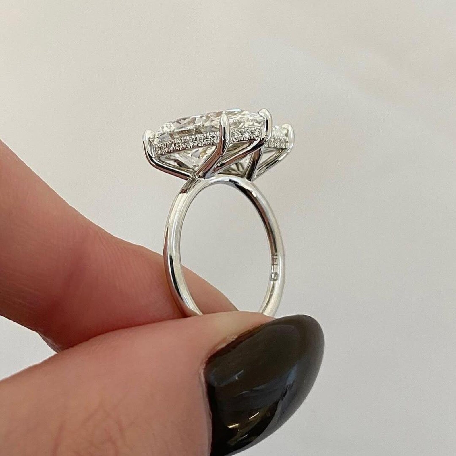 Pear and Radiant 3.70tcw Lab Grown Diamond Toi et Moi Ring – Hidden Halo, D-E-F Color, VVS–VS Clarity, Two Stone Engagement Ring