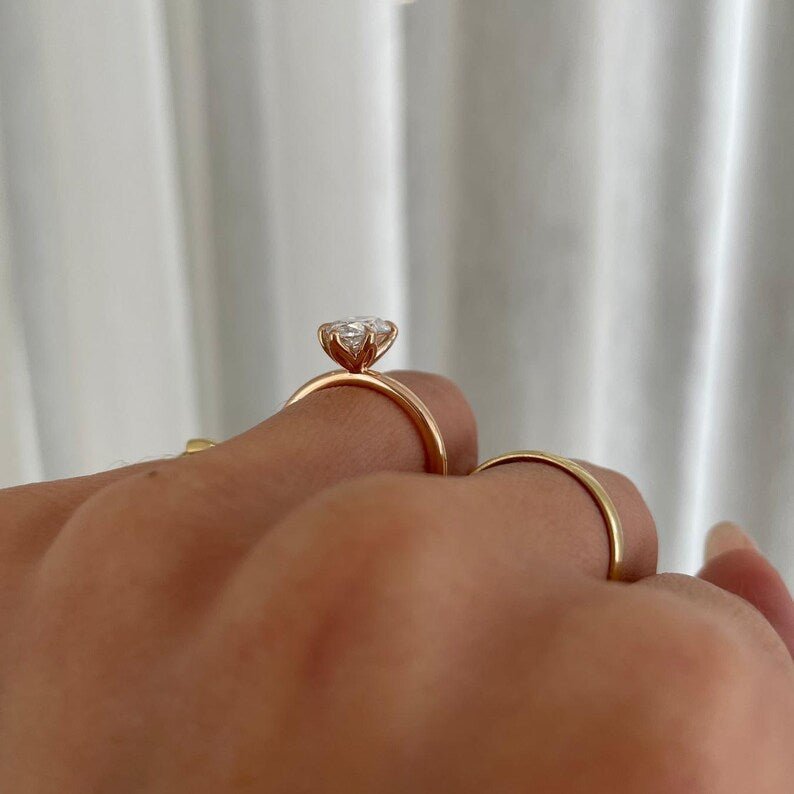 Marquise 1.50ct Lab Diamond Solitaire Ring | 6 Claw | IGI Certified | D-E-F | VVS–VS Clarity