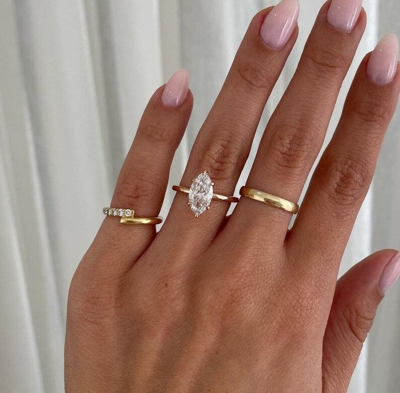 Marquise 1.50ct Lab Diamond Solitaire Ring | 6 Claw | IGI Certified | D-E-F | VVS–VS Clarity