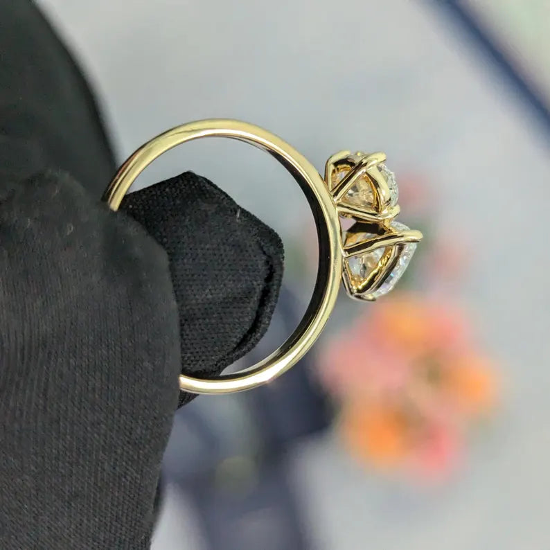 2.50ct Toi Et Moi Oval & Pear Lab Diamond Ring | IGI Certified | VVS–VS Clarity | 14K 18K Gold