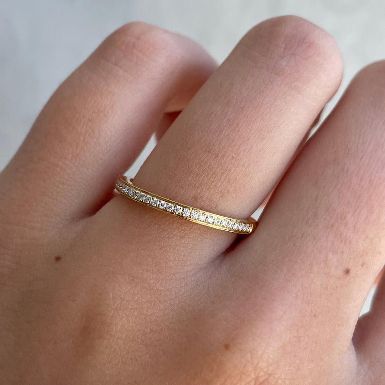 0.20ct Round Lab Diamond Wedding Band | Channel Style | IGI Certified | D-E-F VVS–VS Clarity