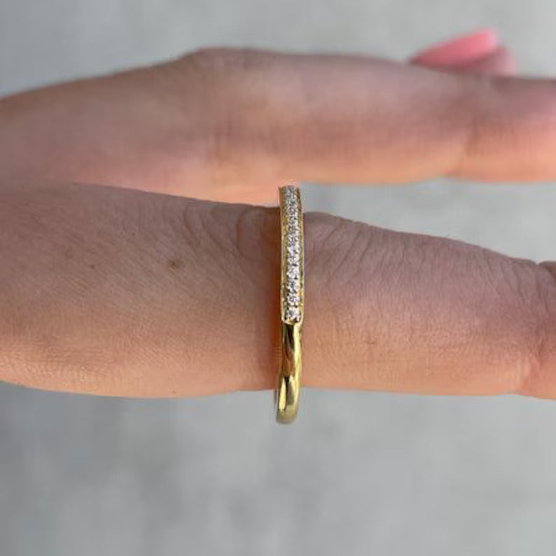 0.20ct Round Lab Diamond Wedding Band | Channel Style | IGI Certified | D-E-F VVS–VS Clarity