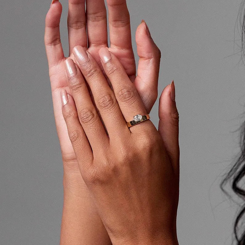 Oval 1.30ct Lab Diamond Solitaire Engagement Ring | Yellow Gold | IGI Certified | D-E-F | VVS–VS