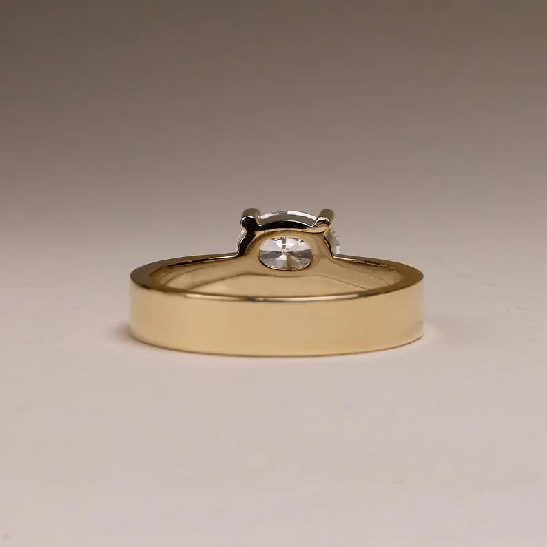 Oval 1.30ct Lab Diamond Solitaire Engagement Ring | Yellow Gold | IGI Certified | D-E-F | VVS–VS