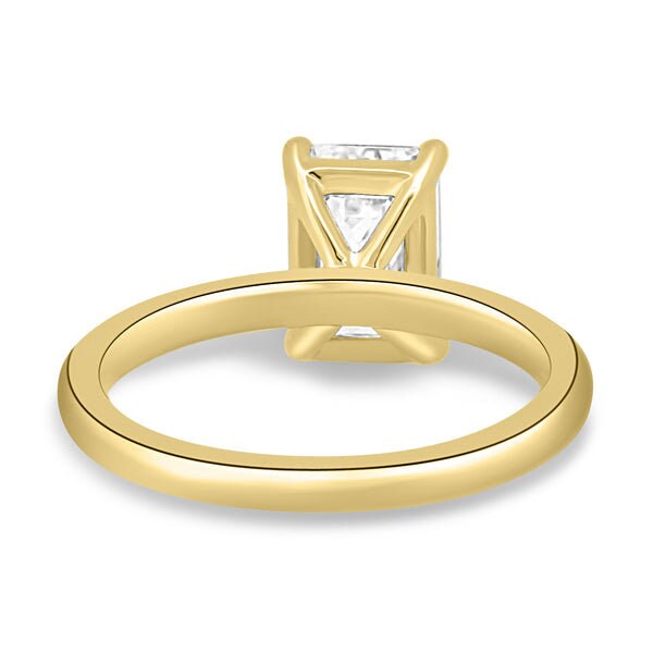 Emerald 2.00ct Lab Diamond Solitaire Engagement Ring | IGI Certified | Yellow or White Gold