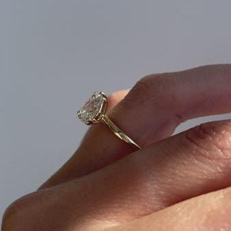 3.00ct Pear & Oval Lab Diamond Toi Et Moi Ring | IGI Certified | VVS–VS | Custom Gold Engagement Ring