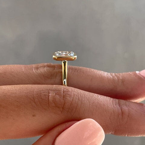 2.50 Carat Radiant Cut Lab Grown Diamond Ring | Modern Bezel Setting | IGI Certified | Ethical Engagement Ring