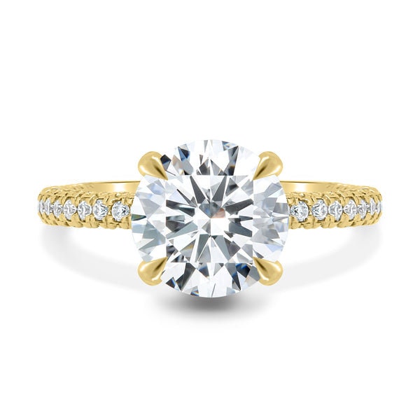 2.70tcw Lab Diamond Engagement Ring | 1.50ct Round Center | IGI | Triple Pavé Halo Style