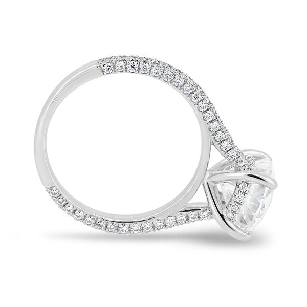 2.70tcw Lab Diamond Engagement Ring | 1.50ct Round Center | IGI | Triple Pavé Halo Style