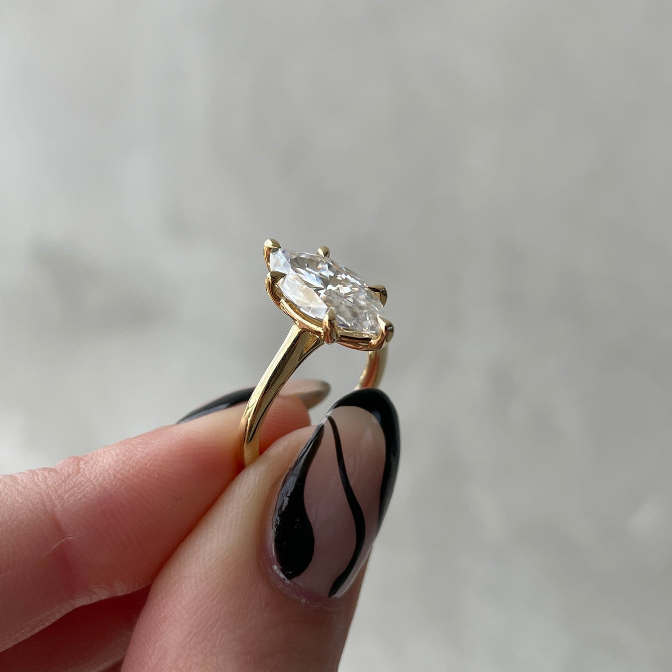 2.20ct Marquise Lab Grown Diamond Solitaire Ring | 6 Claw Setting | IGI Certified