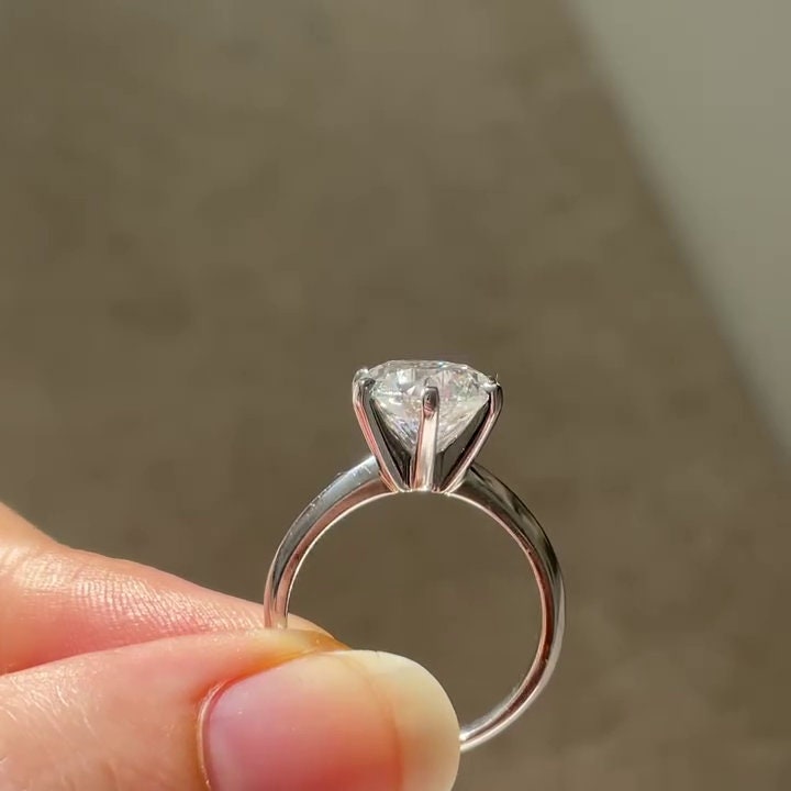1.50ct Round Lab Grown Diamond 6-Claw Solitaire Ring | IGI Certified | White Gold