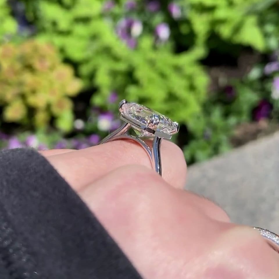 Asscher 3.00ct Lab Diamond Cathedral Solitaire Ring | IGI Certified | D-E-F | VVS–VS