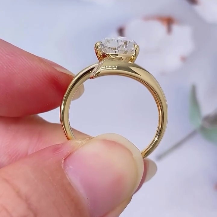 Pear 5.50tcw Lab Diamond Bypass Engagement Ring | IGI Certified | D-E-F | VVS–VS