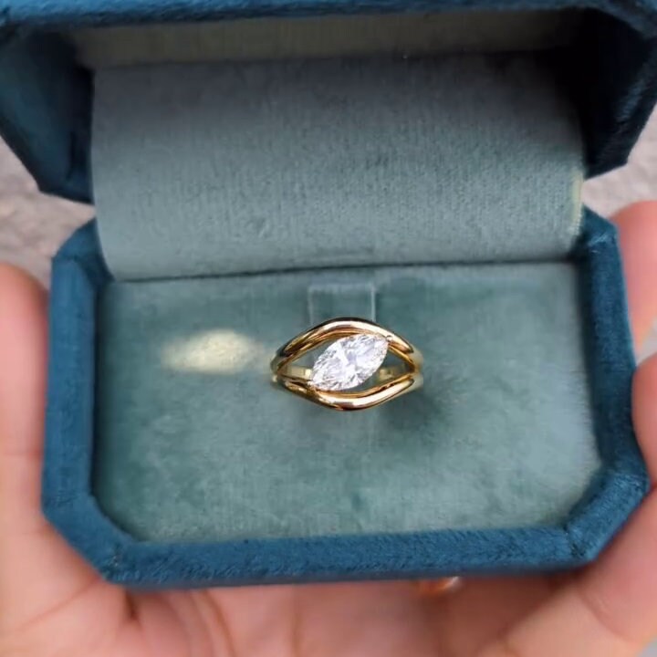 Marquise 1.50ct Lab Diamond Solitaire Ring | IGI Certified | DEF Color | VVS–VS Clarity