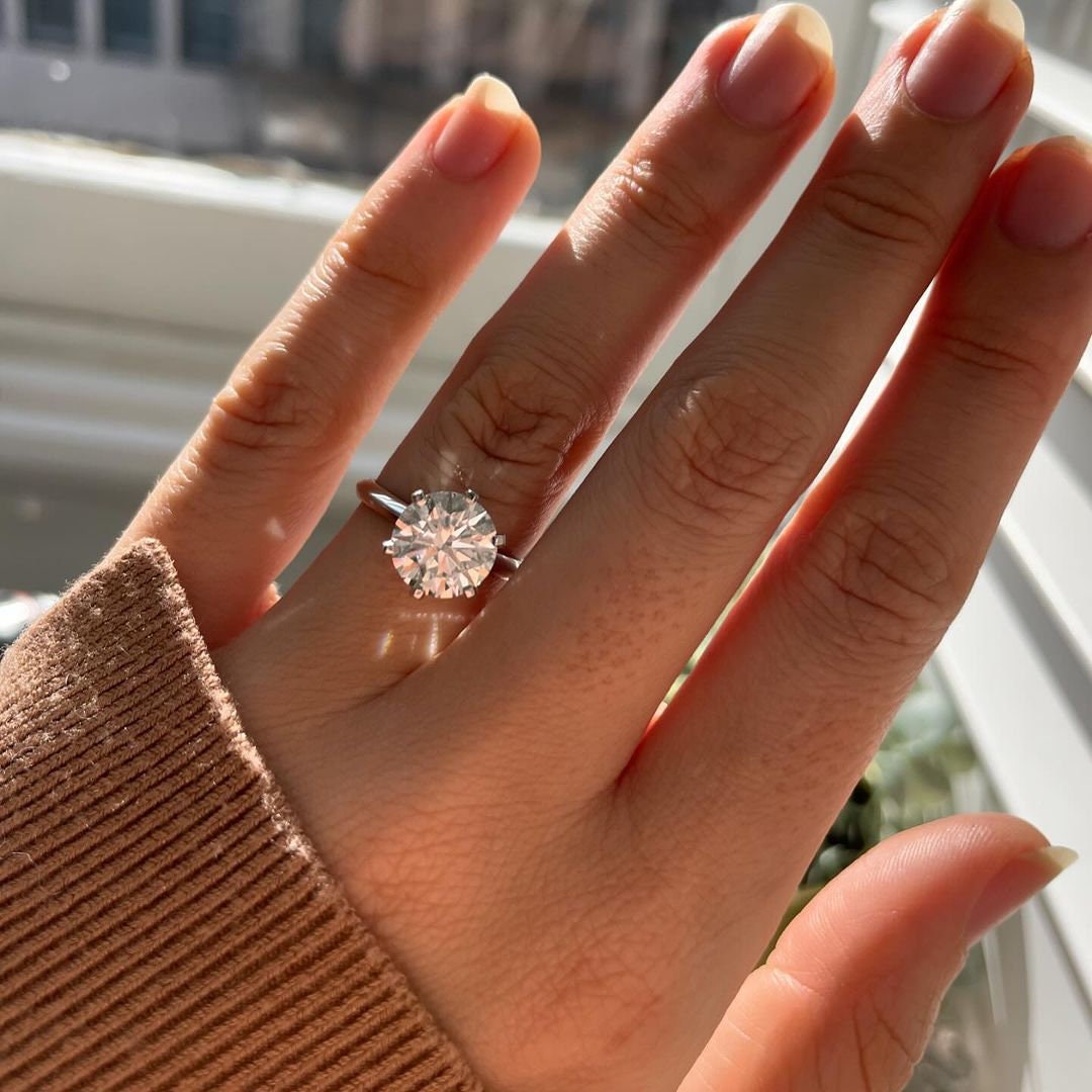 1.50ct Round Lab Grown Diamond 6-Claw Solitaire Ring | IGI Certified | White Gold