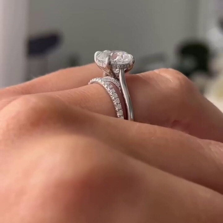 3.20ctw Round Lab Grown Diamond Hidden Halo Engagement Ring | IGI Certified | Custom Gold & Platinum