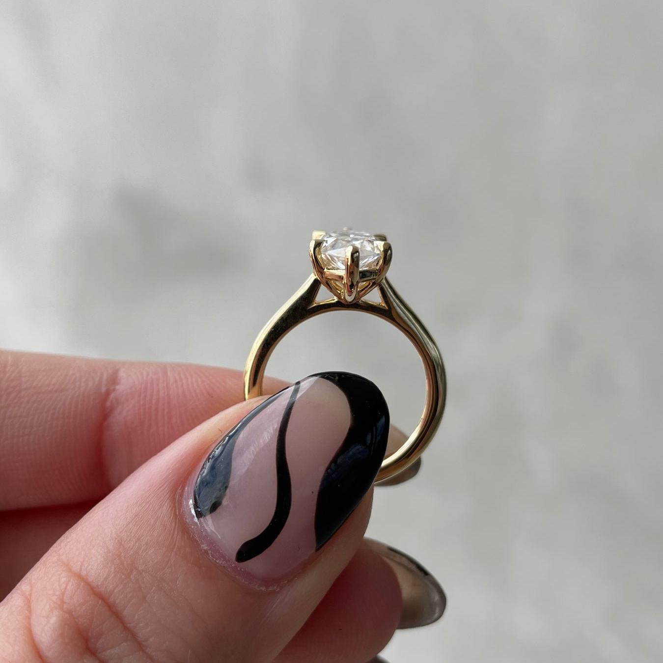 2.20ct Marquise Lab Grown Diamond Solitaire Ring | 6 Claw Setting | IGI Certified