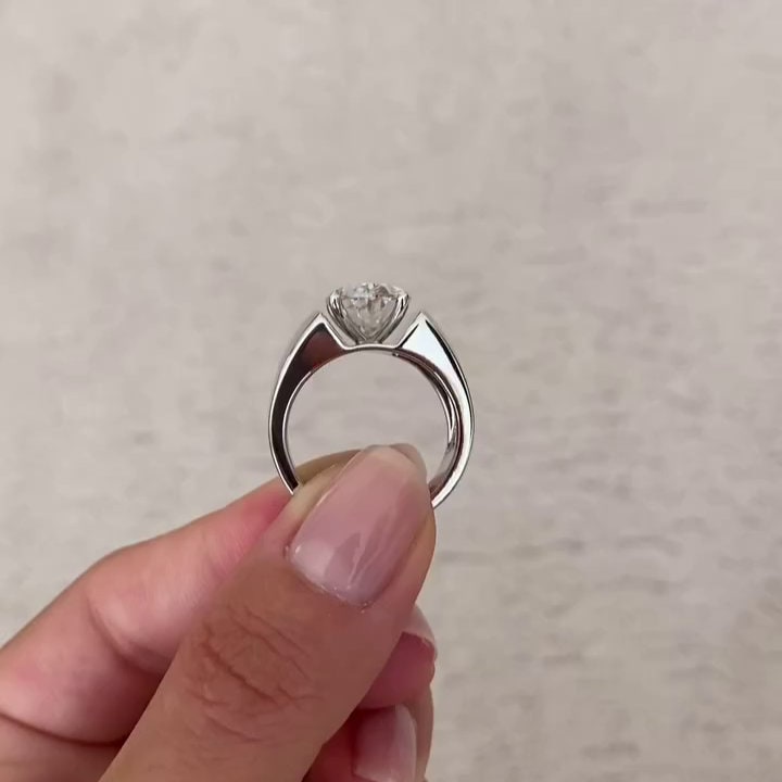 Men’s 5.00ct Oval Lab Grown Diamond Engagement Ring | Channel Set | IGI Certified