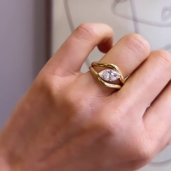 Marquise 1.50ct Lab Diamond Solitaire Ring | IGI Certified | DEF Color | VVS–VS Clarity