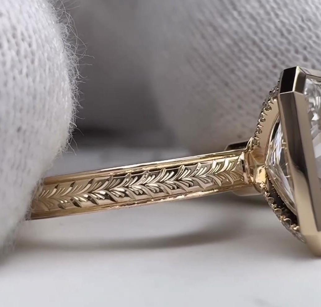 2.10tcw Radiant Lab Diamond Bezel Ring | IGI Certified | Minimalist Engagement Ring