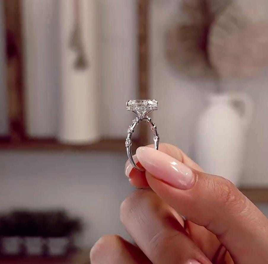 2.30tcw Oval Lab-Grown Diamond Ring | Hidden Halo Engagement | IGI Certified