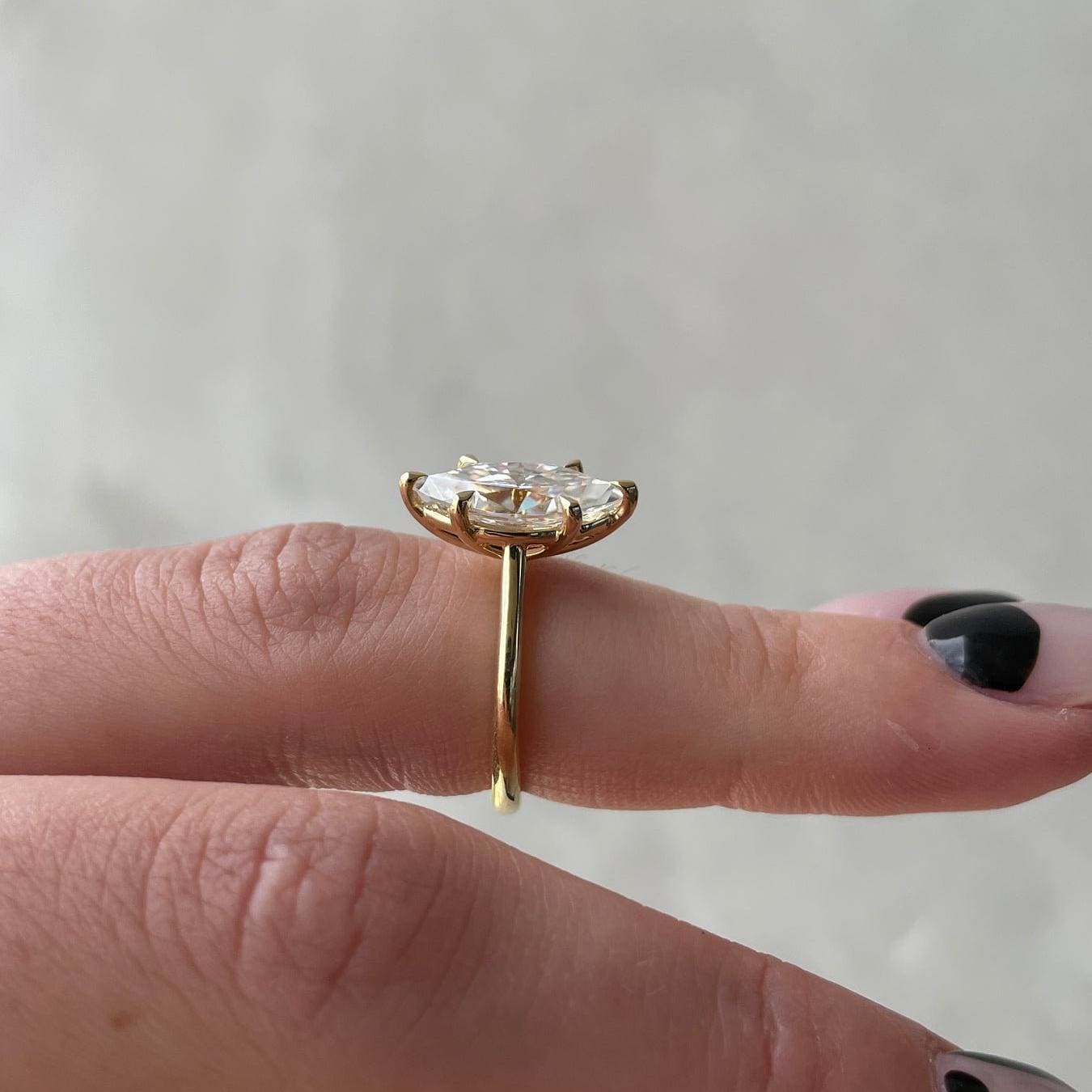 2.20ct Marquise Lab Grown Diamond Solitaire Ring | 6 Claw Setting | IGI Certified