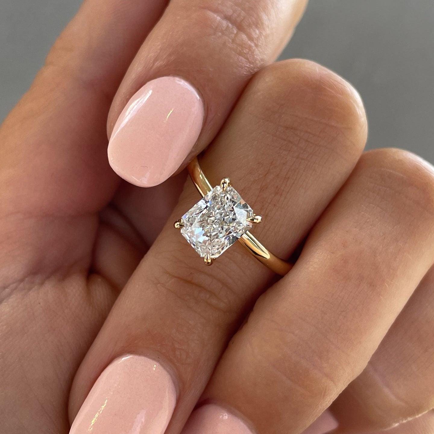 1.60tcw Pear Lab Grown Diamond Wave Band Engagement Ring | IGI Certified | Yellow Gold