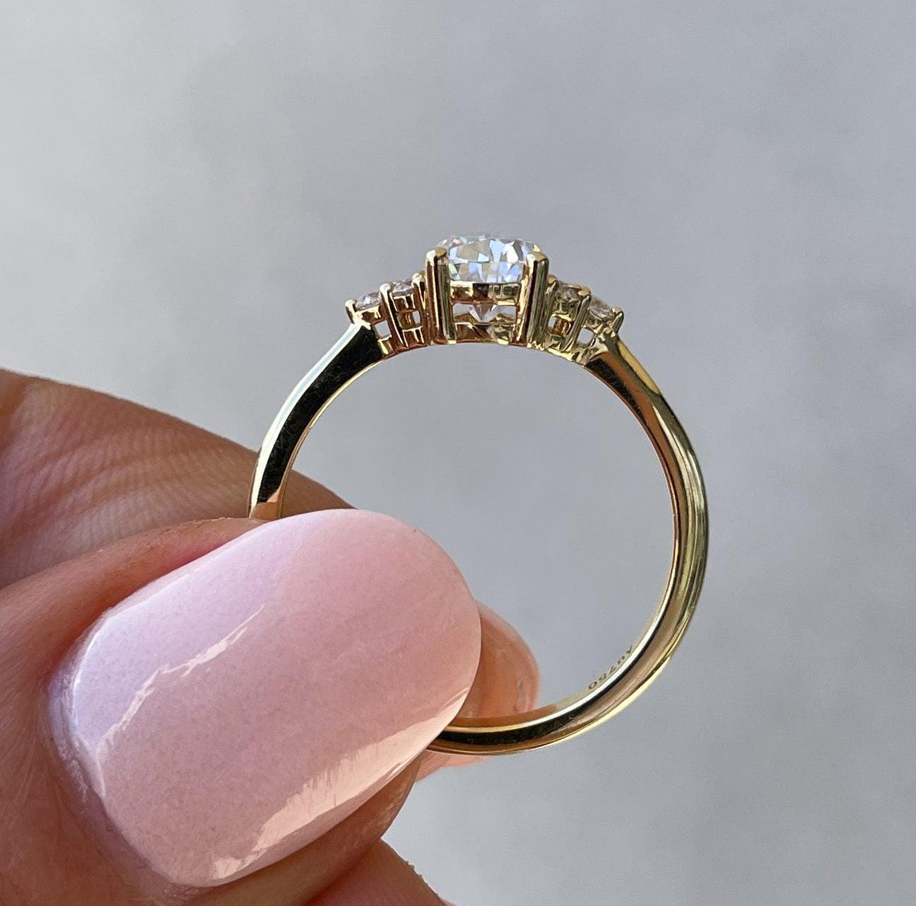 1.30tcw Pear Lab Diamond 3-Claw Solitaire Ring with Accent Stones | IGI Certified D-E-F VVS–VS