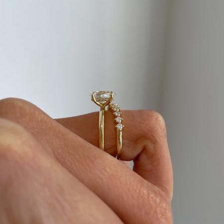 2.80tcw Oval Lab Grown Diamond Engagement Ring | Double Band Solitaire | IGI Certified