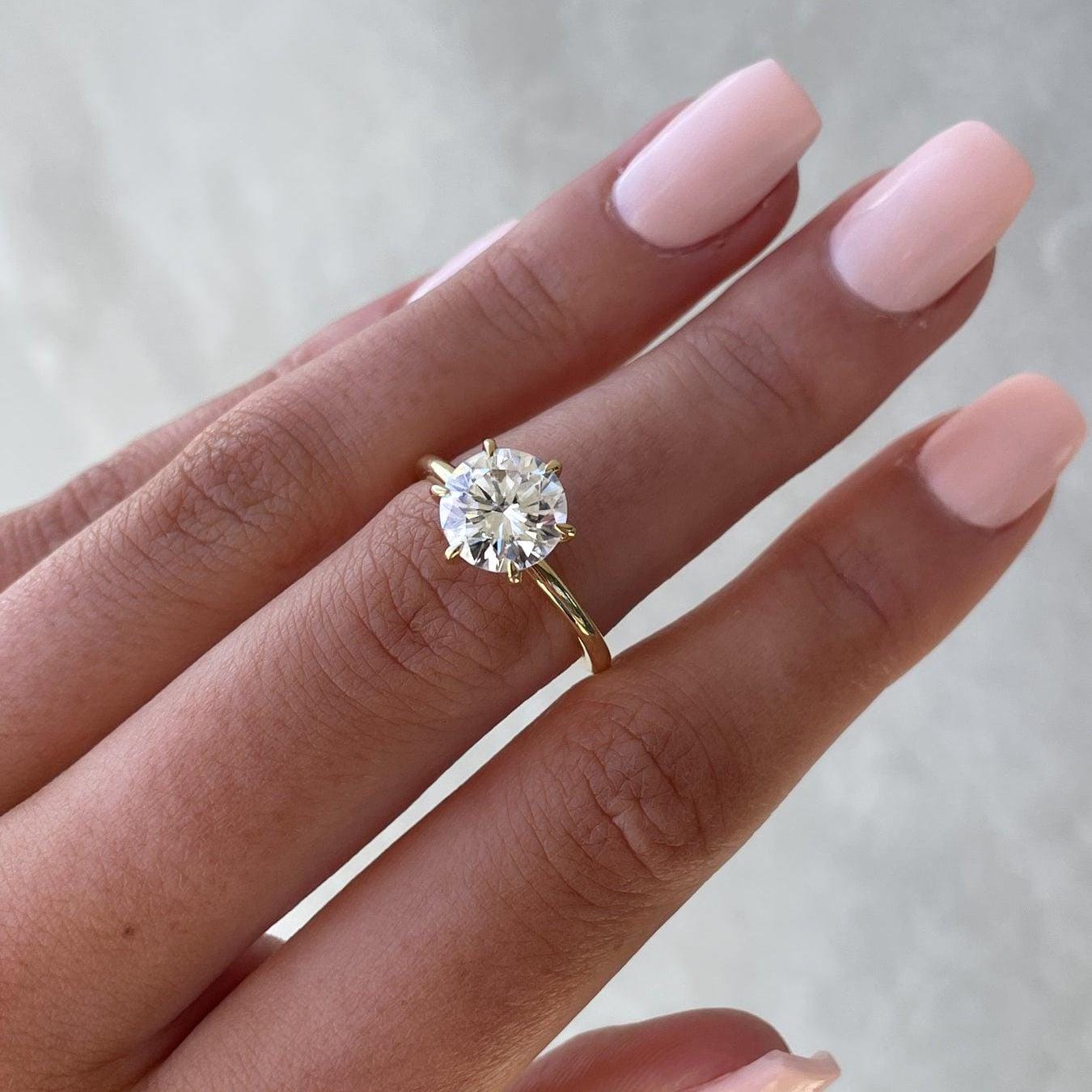 2.50ct Round Lab Grown Diamond Engagement Ring | IGI Certified | Custom Gold & Platinum