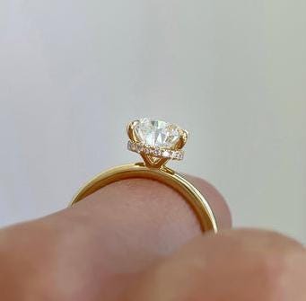 4.50ct Pear Lab Grown Diamond Solitaire Engagement Ring | IGI Certified | Yellow Gold