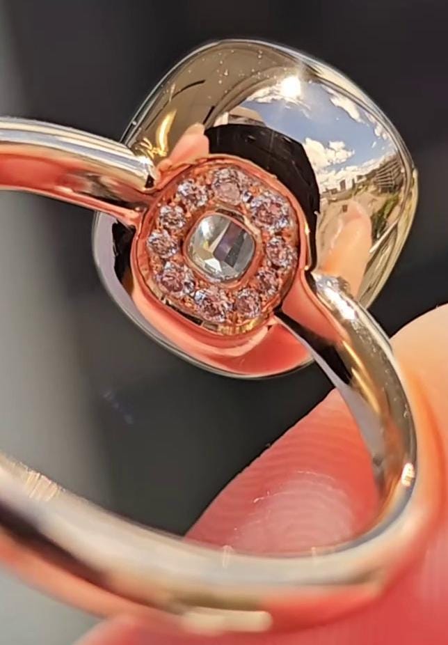 3.00ct Old Mine Cushion Lab Grown Diamond Bezel Engagement Ring | IGI Certified | EF VVS-VS