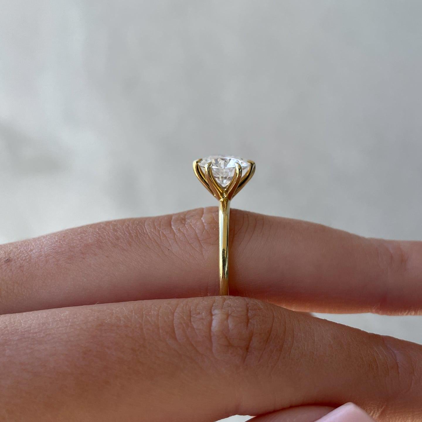 2.50ct Round Lab Grown Diamond Engagement Ring | IGI Certified | Custom Gold & Platinum