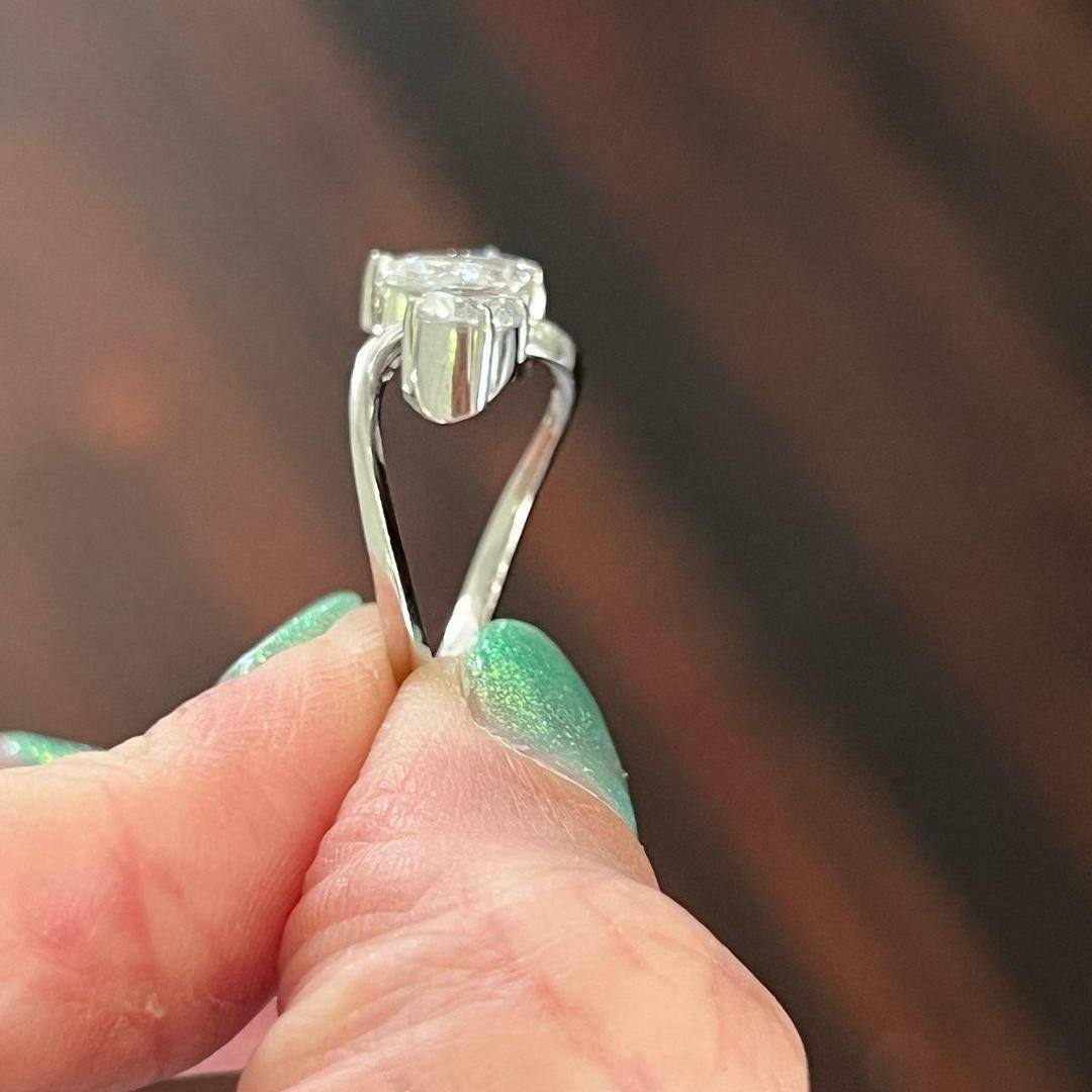 Pear & Round 1.50tcw Lab Diamond Toi Et Moi Ring | IGI Certified | White Gold