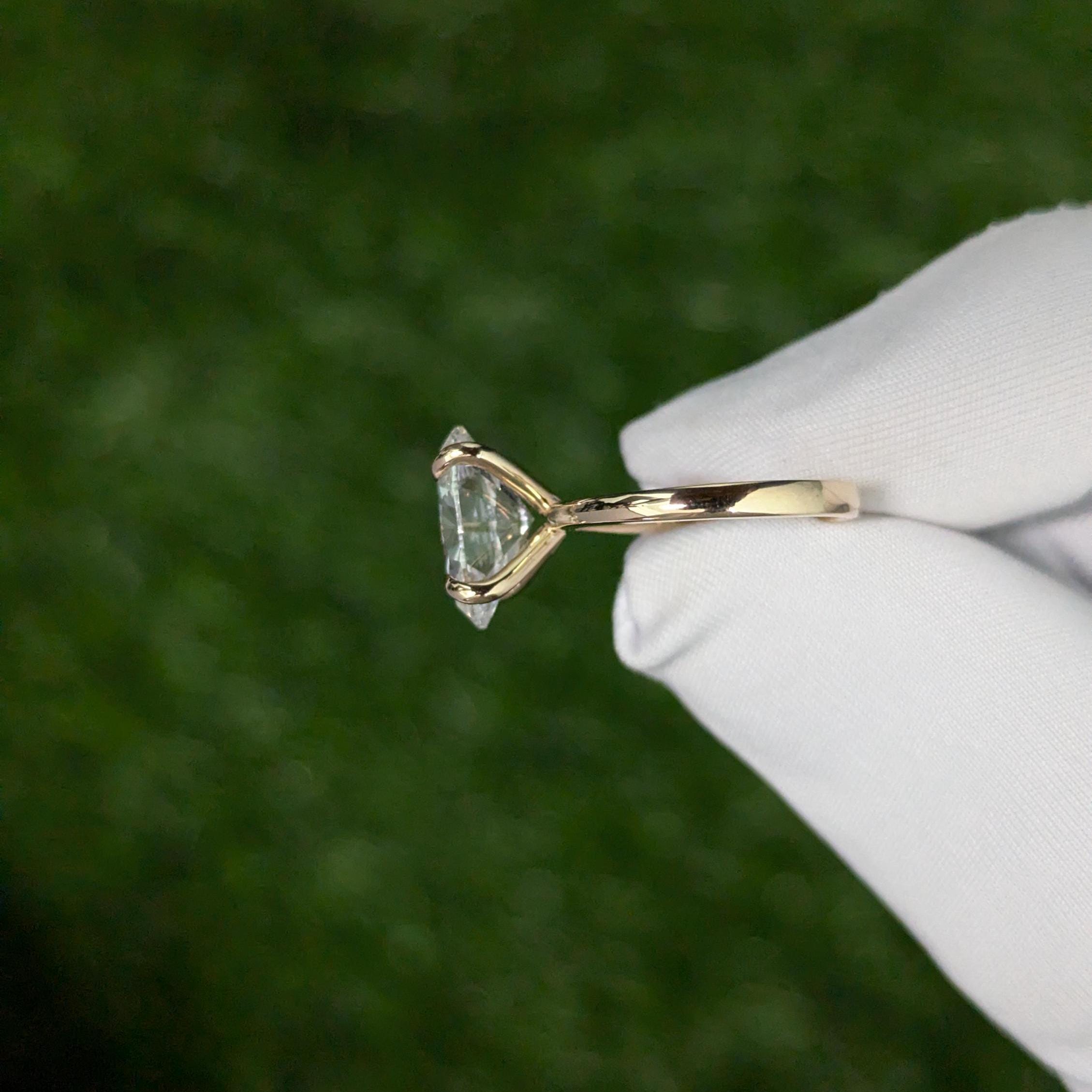 Oval 3.50ct Lab Grown Diamond Solitaire Engagement Ring, D-E-F Color, VVS-VS Clarity - IGI Certificate