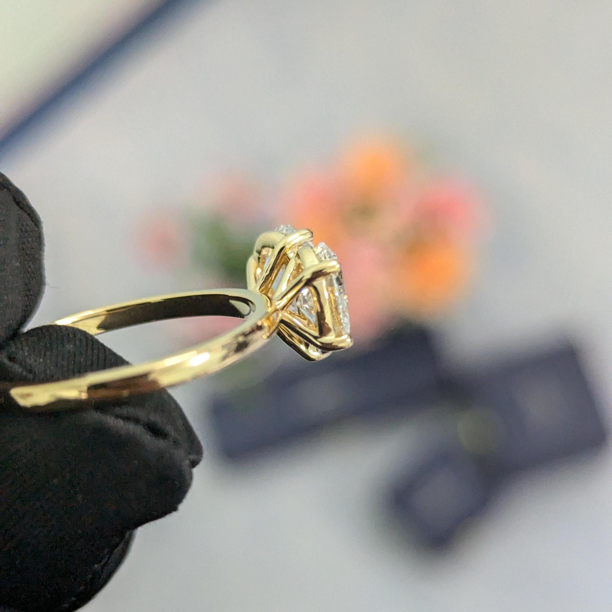 Oval And Pear 2.5tcw Lab Grown Diamond Toi et Moi Engagement Ring, EF Color, VS Clarity - IGI Certificate