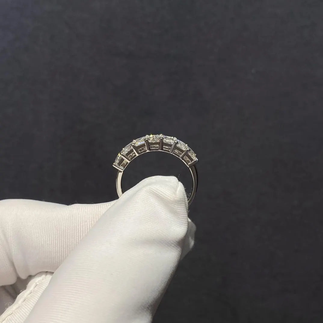 Emerald 1.40tcw Lab Diamond Side Stone Engagement Ring | IGI Certified | D-E-F VVS–VS | Basket Pave