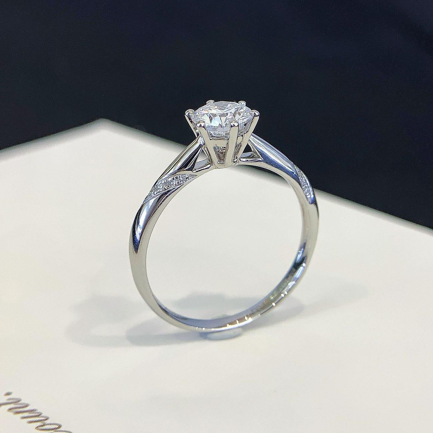 0.70tcw Round Lab Diamond Solitaire Engagement Ring | Basket Pavé | IGI Certified | Gold Options