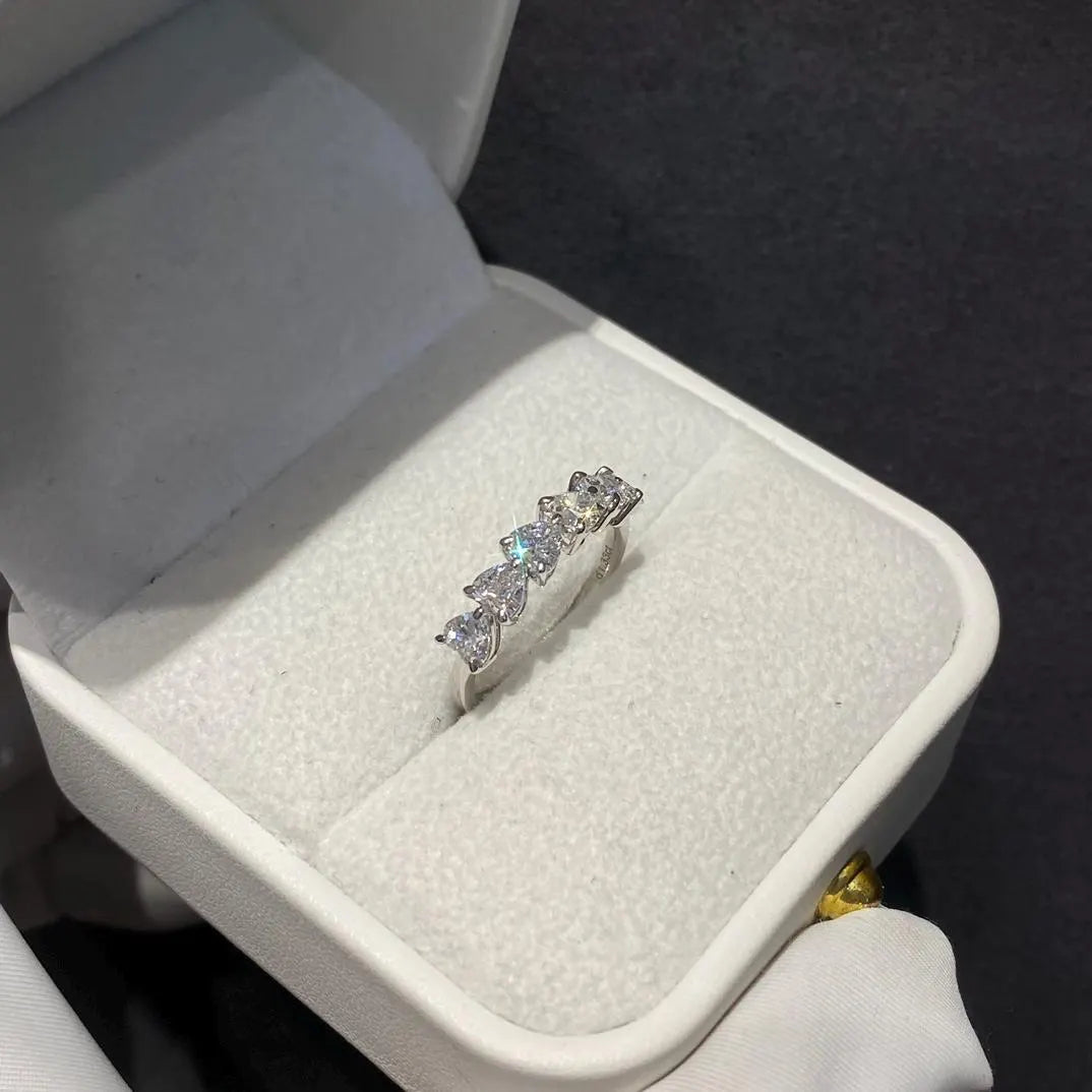 1.50tcw Heart Lab Grown Diamond Engagement Ring | Basket Set Side Stones | D-E-F Color VVS–VS Clarity | IGI Certified