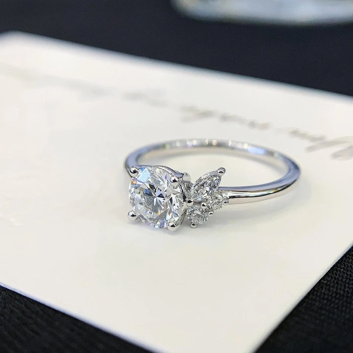 1.40tcw Round Lab Diamond Basket Pavé Engagement Ring | IGI Certified | 10k 14k 18k Gold