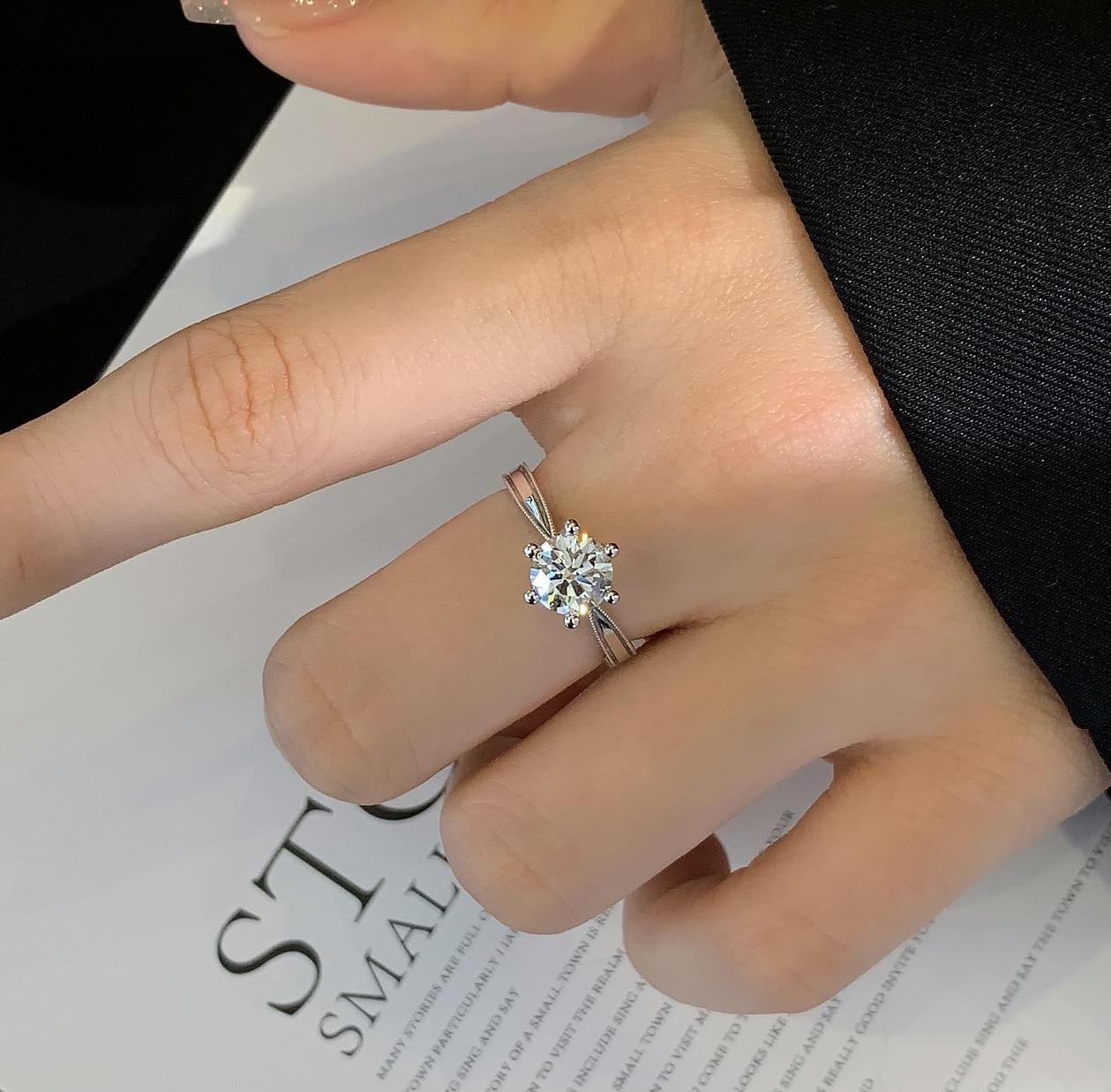 1.20ct Lab Grown Round Diamond Pavé Engagement Ring | Basket Set | IGI Certified | Custom Gold