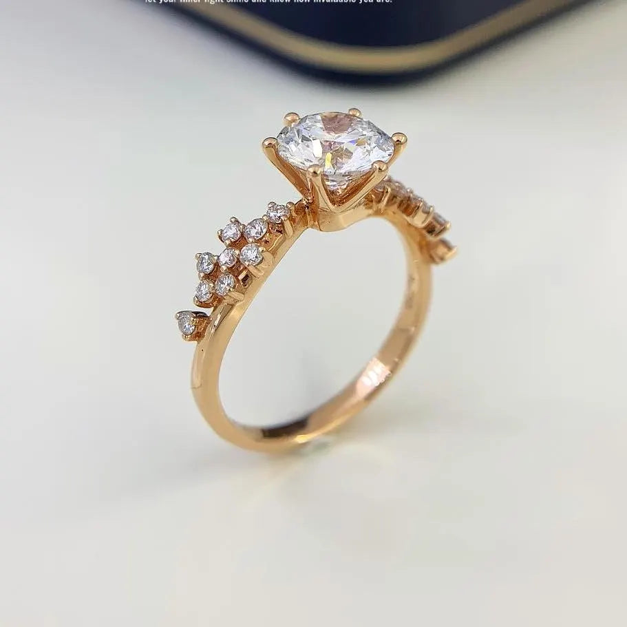 2.10tcw Round Lab Grown Diamond Pavé Solitaire Ring | 1.50ct Center | IGI Certified