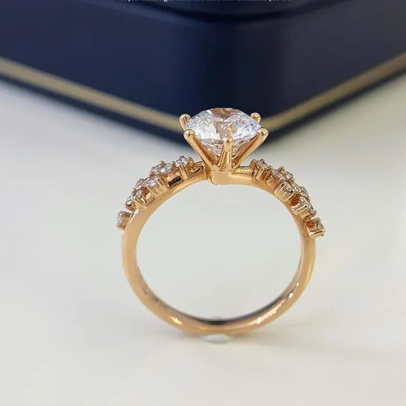 2.10tcw Round Lab Grown Diamond Pavé Solitaire Ring | 1.50ct Center | IGI Certified