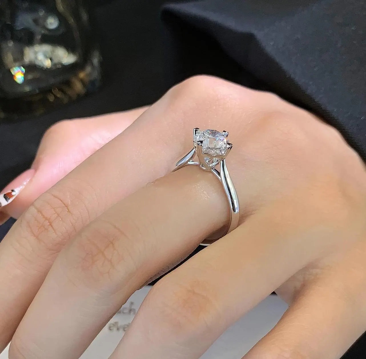 Round 1.50ct Lab Diamond Heart Prong Solitaire Ring | IGI Certified