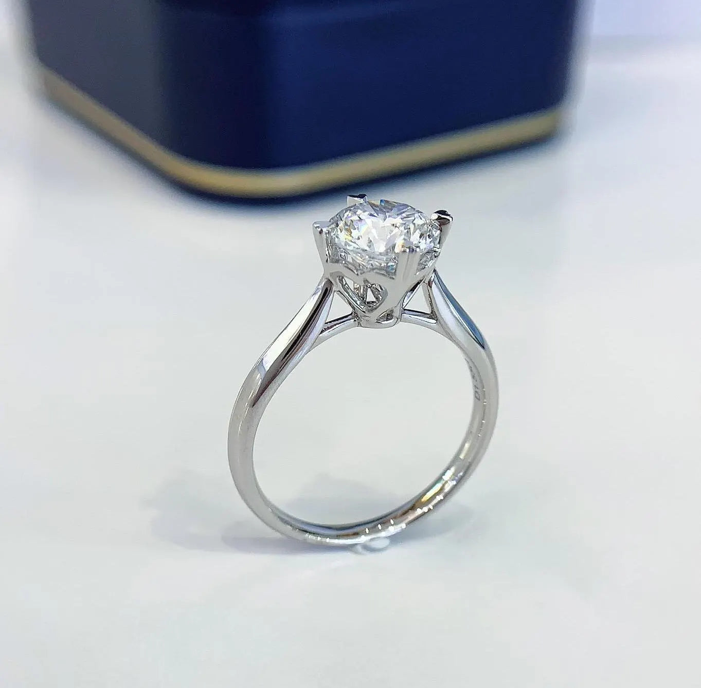 Round 1.50ct Lab Diamond Heart Prong Solitaire Ring | IGI Certified