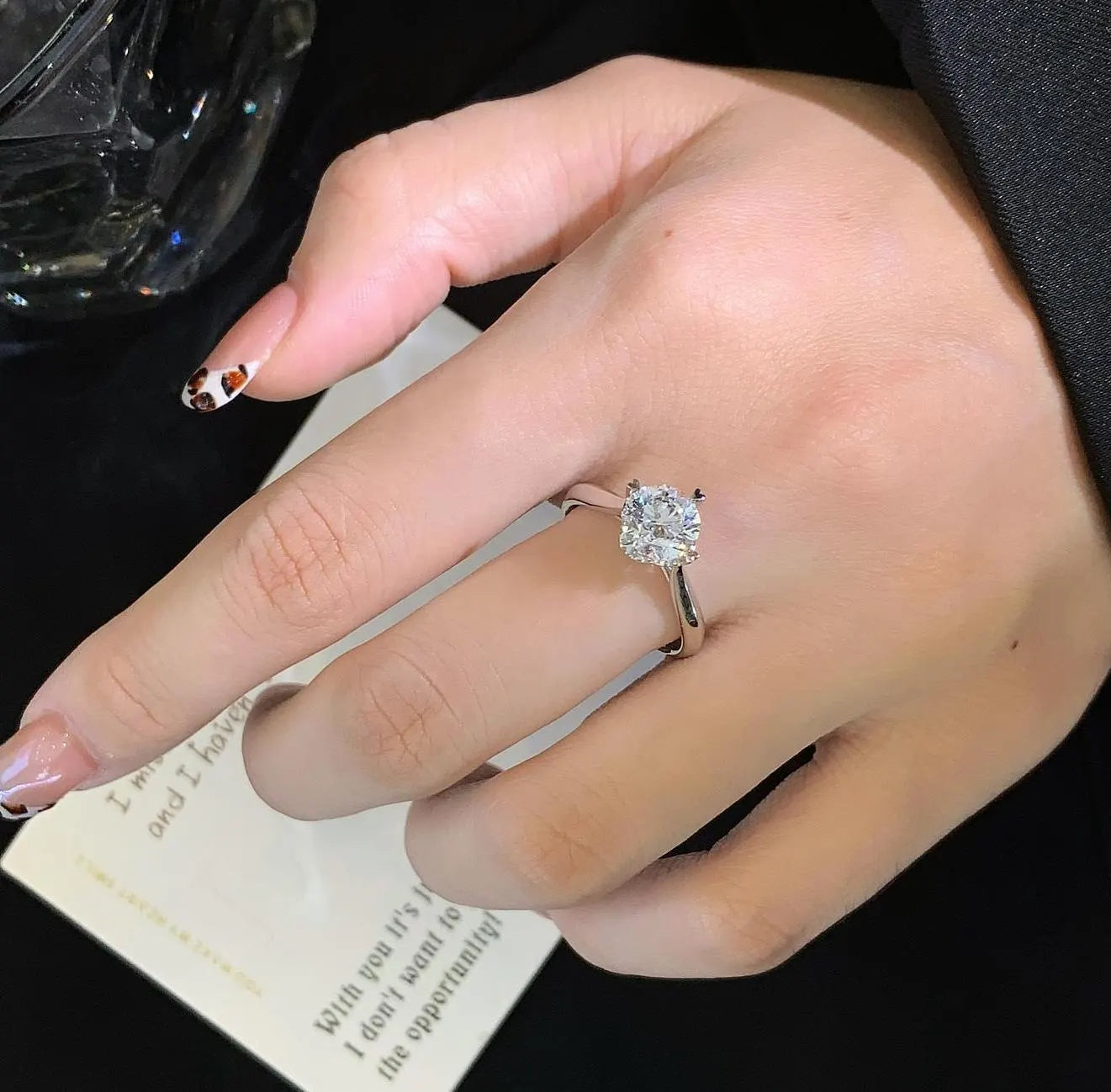 Round 1.50ct Lab Diamond Heart Prong Solitaire Ring | IGI Certified