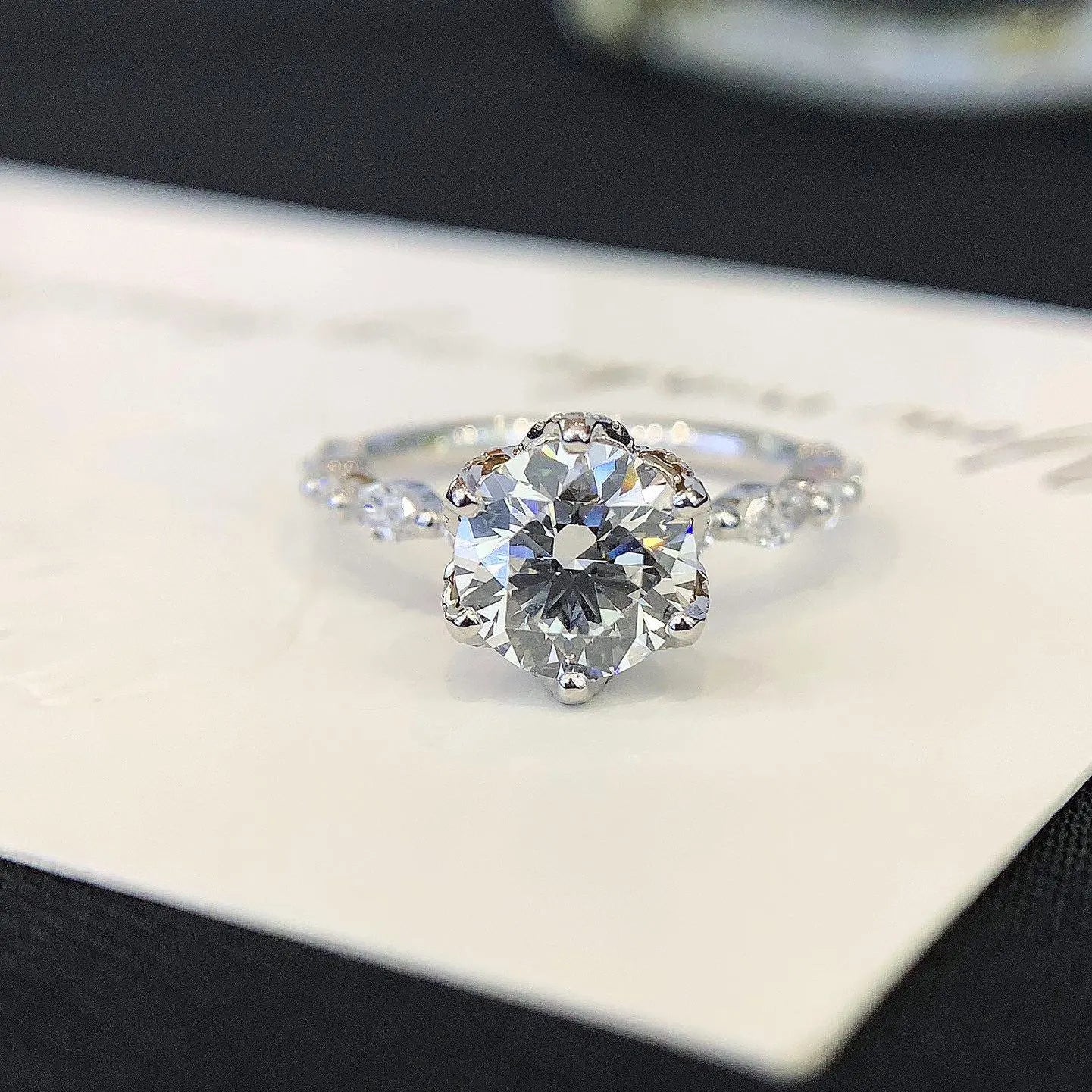 1.80tcw Round Lab-Grown Diamond Ring | Unique 6-Prong Design | IGI Certified